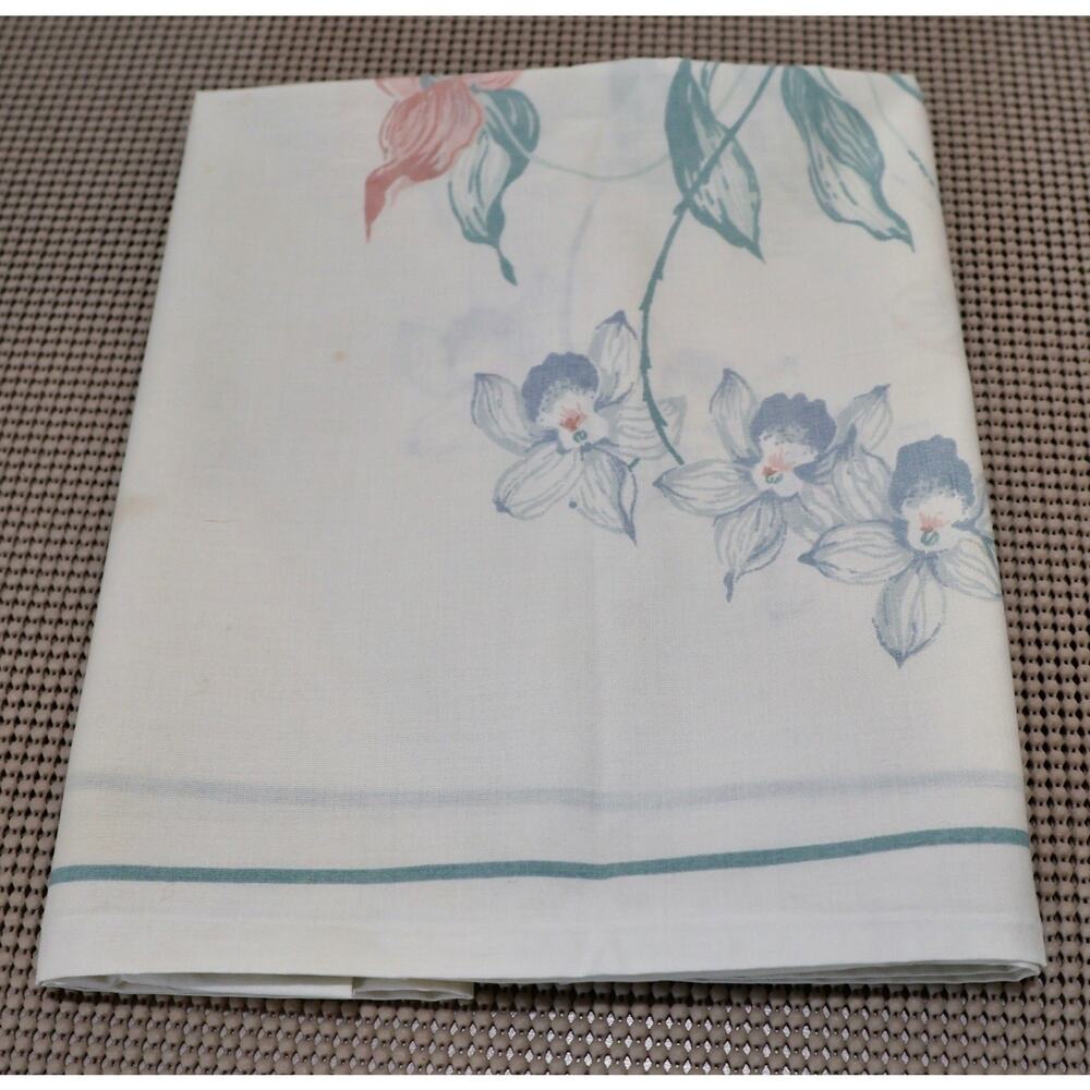 Tastemaker Pillowcase Floral Butterfly No Iron Percale USA Vintage